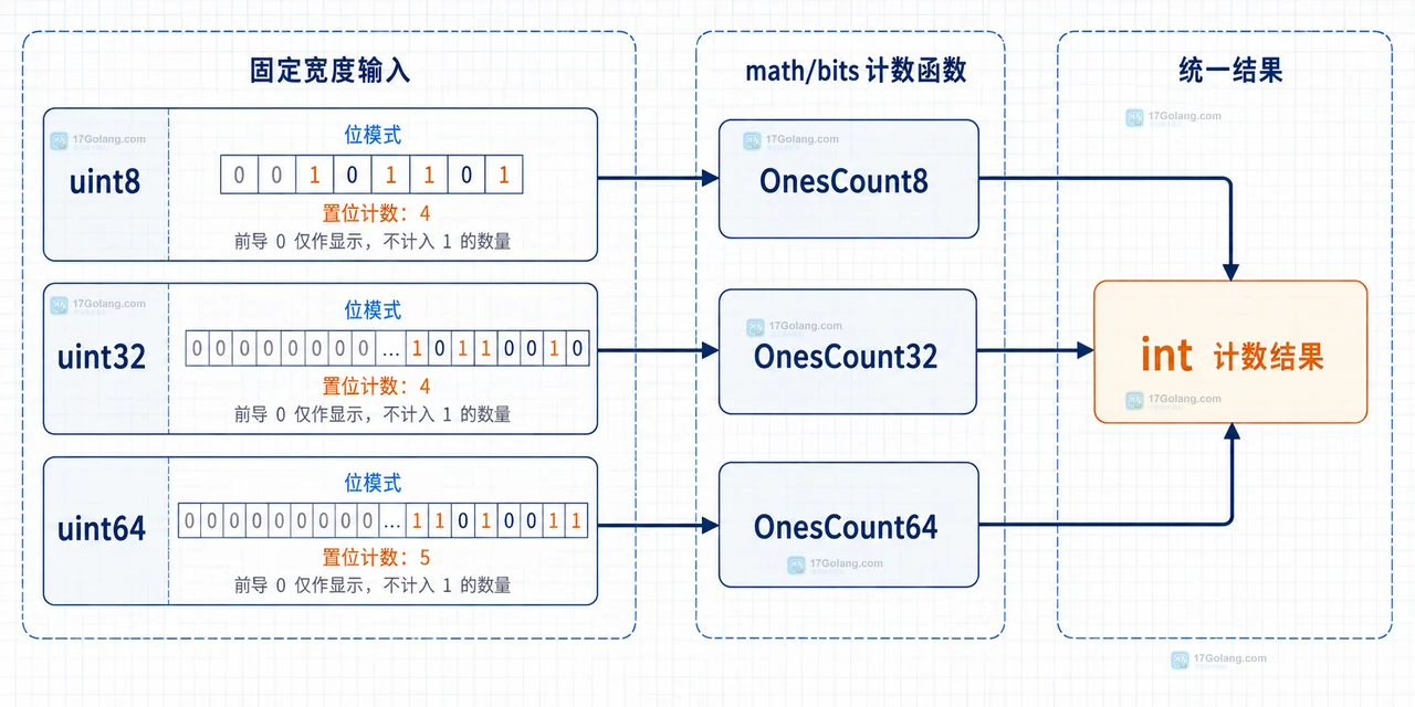 Go 怎么统计整数二进制中 1 的数量