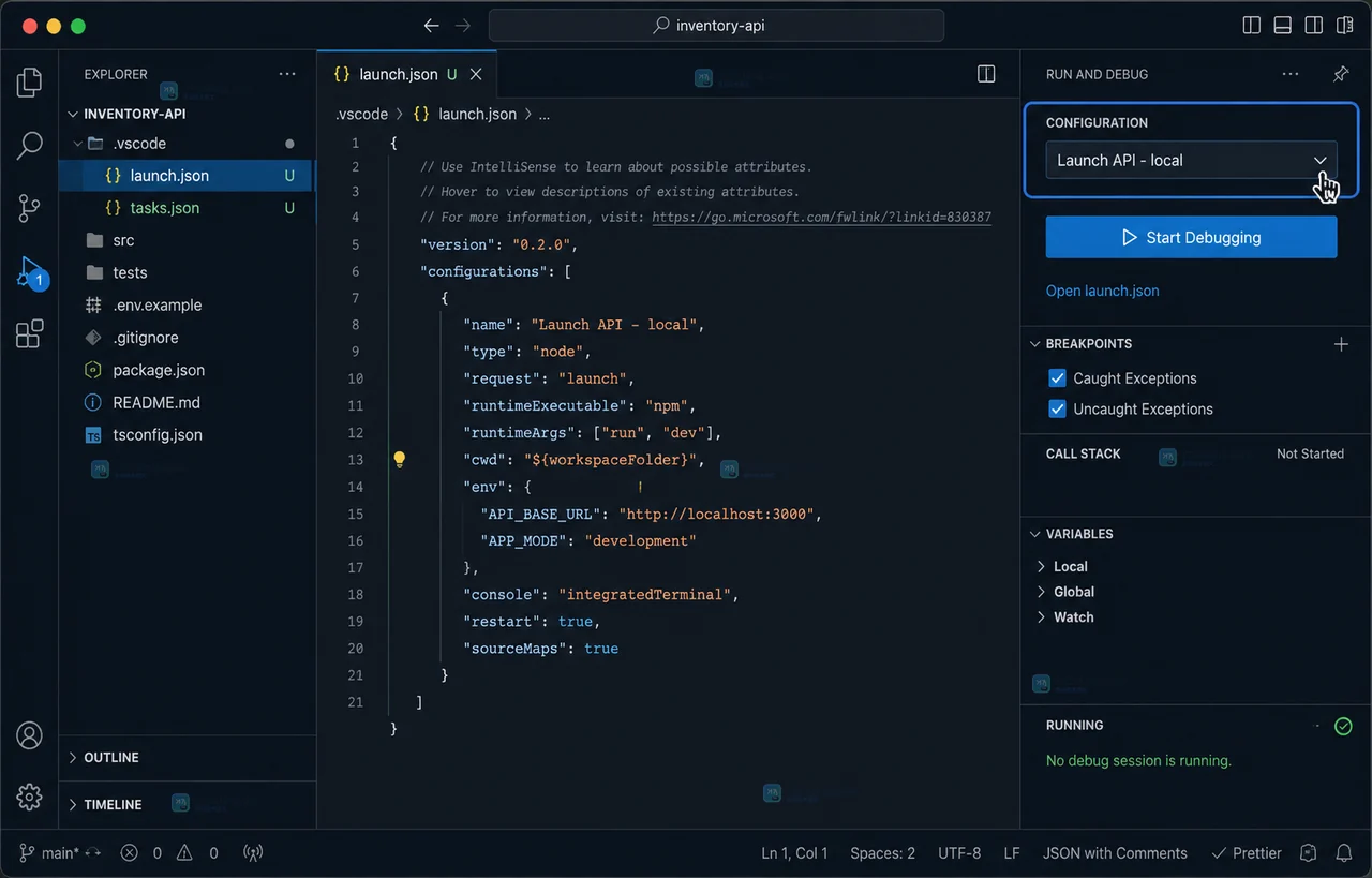 VS Code 怎么为不同项目设置不同的调试环境变量