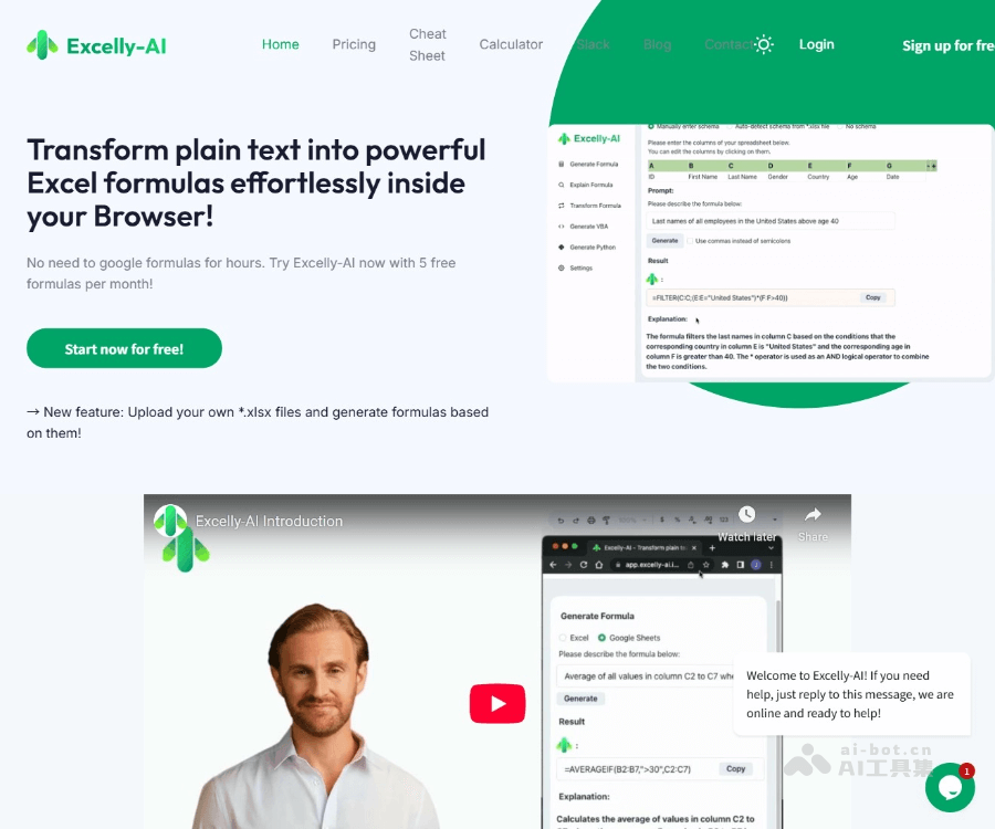 Excelly-AI：智能文本转Excel公式工具，支持Google Sheets与VBA生成