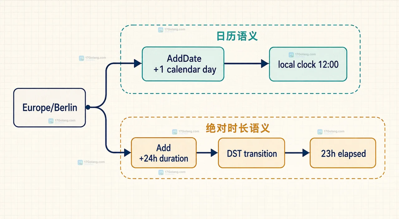 Go 怎么用 time.Location 处理夏令时切换的日期范围