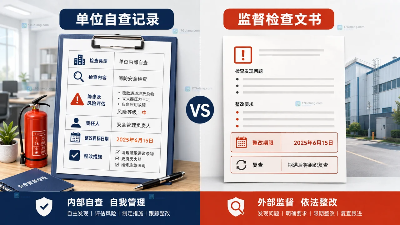 消防隐患从发现到责任分派、临时防范、复查和归档的原创闭环示意图