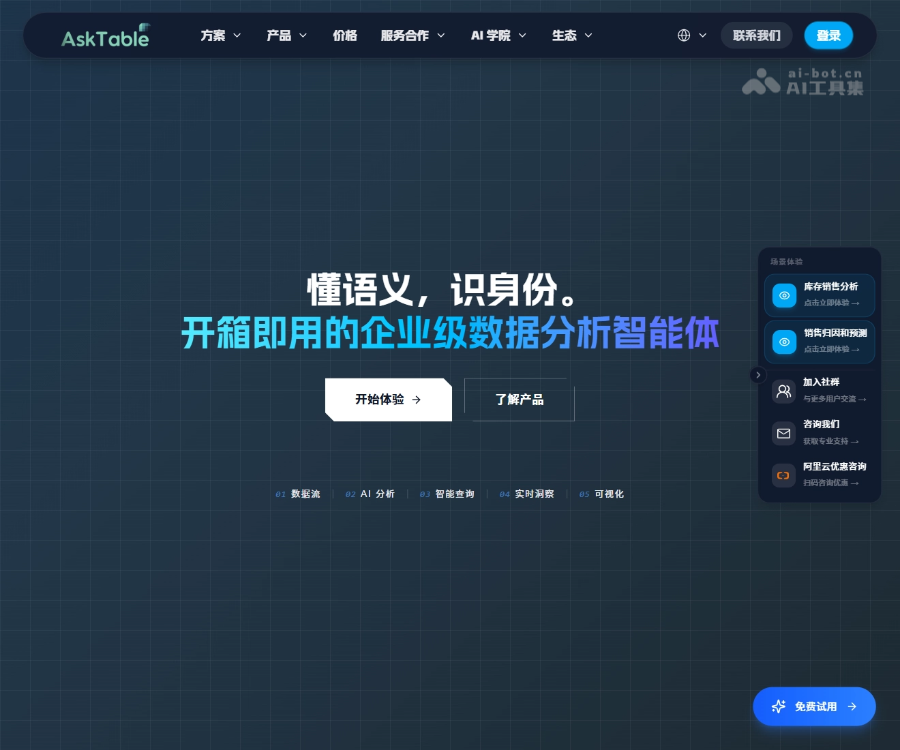 察言观数AskTable：企业级AI数据分析智能体，零SQL自然语言问数