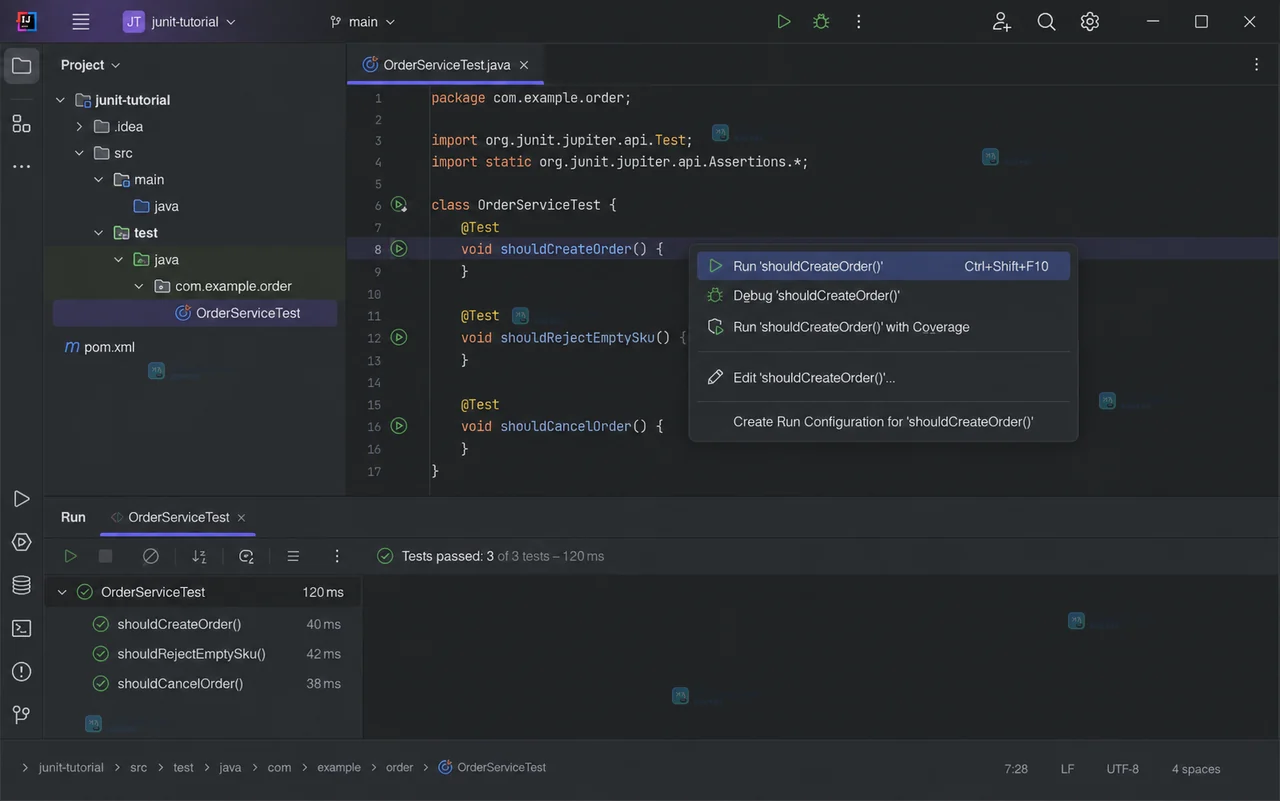 IntelliJ IDEA 怎么只运行当前测试类的一组方法