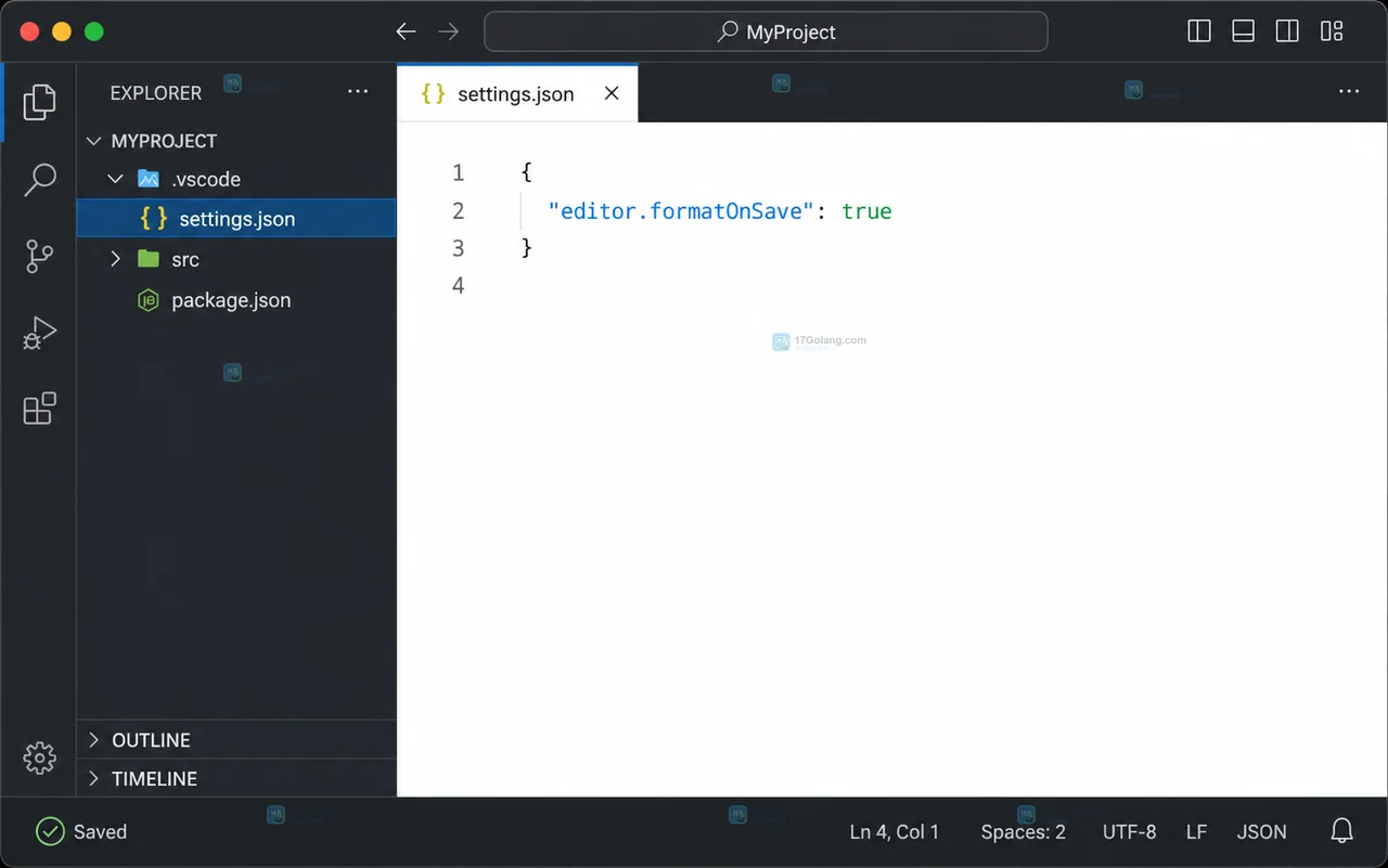 VS Code 风格设置界面中选中 Workspace 作用域并搜索 format on save