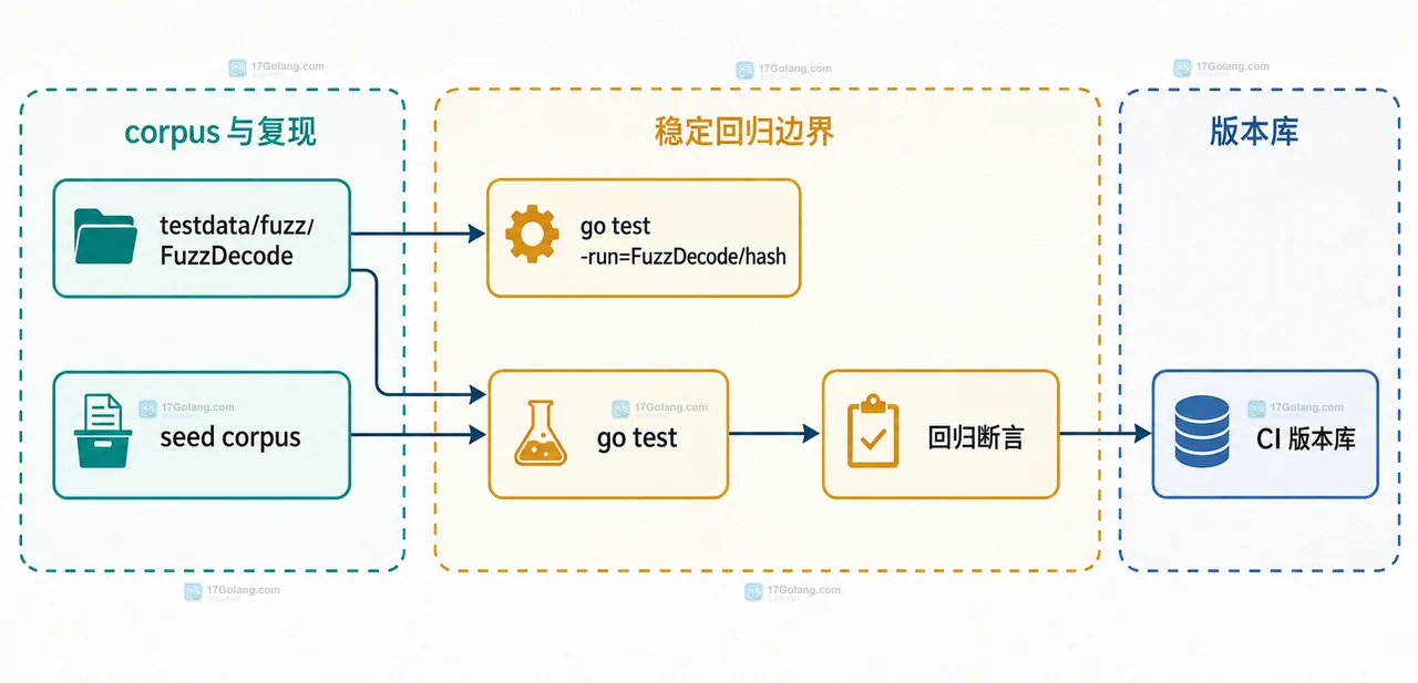 Go fuzz 测试发现输入后怎么保存成稳定回归用例