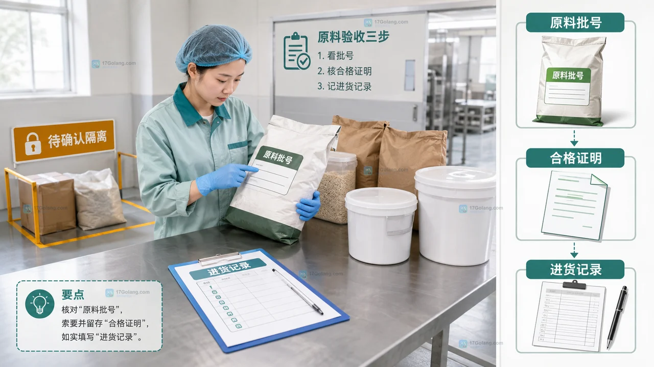 小型食品加工厂采购原料时怎么核对批次、检验和留样要求