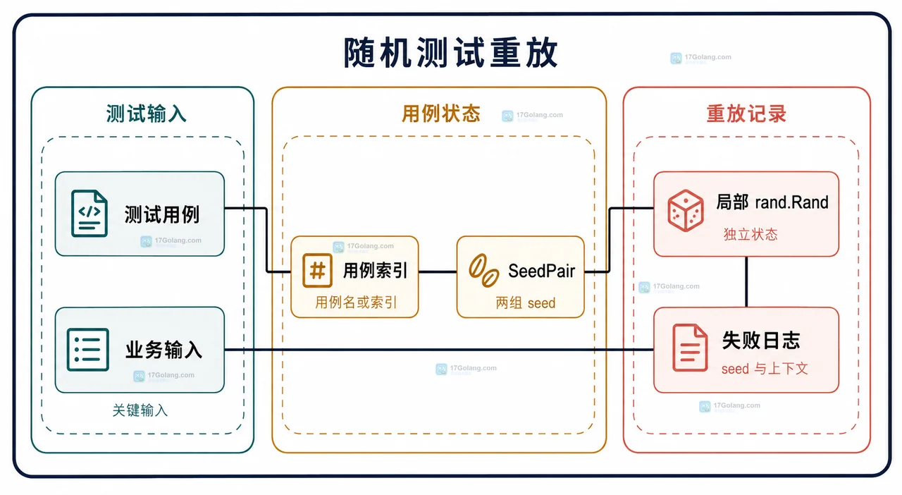 Go 随机测试需要可复现结果时怎么保存 seed