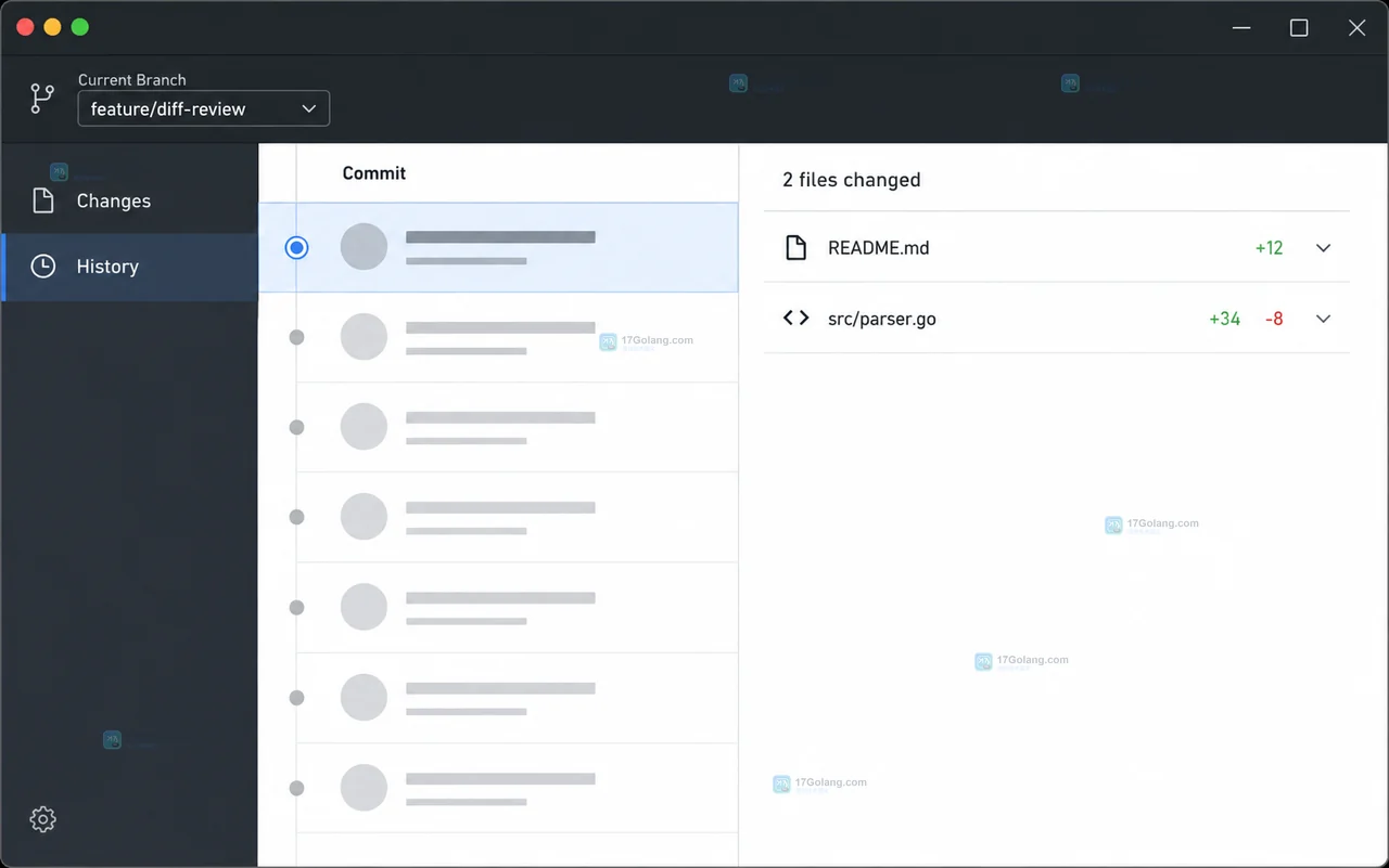 GitHub Desktop 怎么查看某次提交前后的行级差异