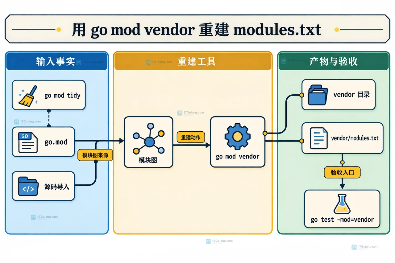 Go vendor/modules.txt 与 go.mod 不一致时怎么恢复