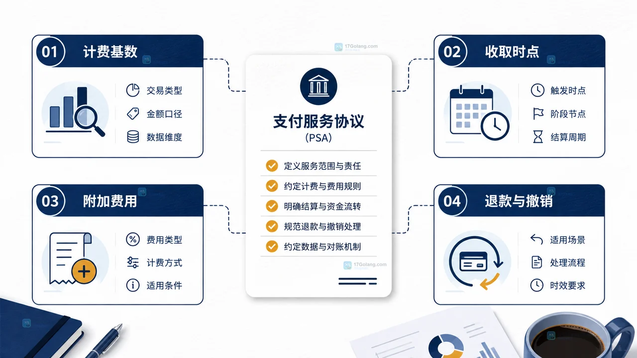 企业支付对账关系图把订单号、交易号、退款号、手续费和结算批次连接到差异处理分支
