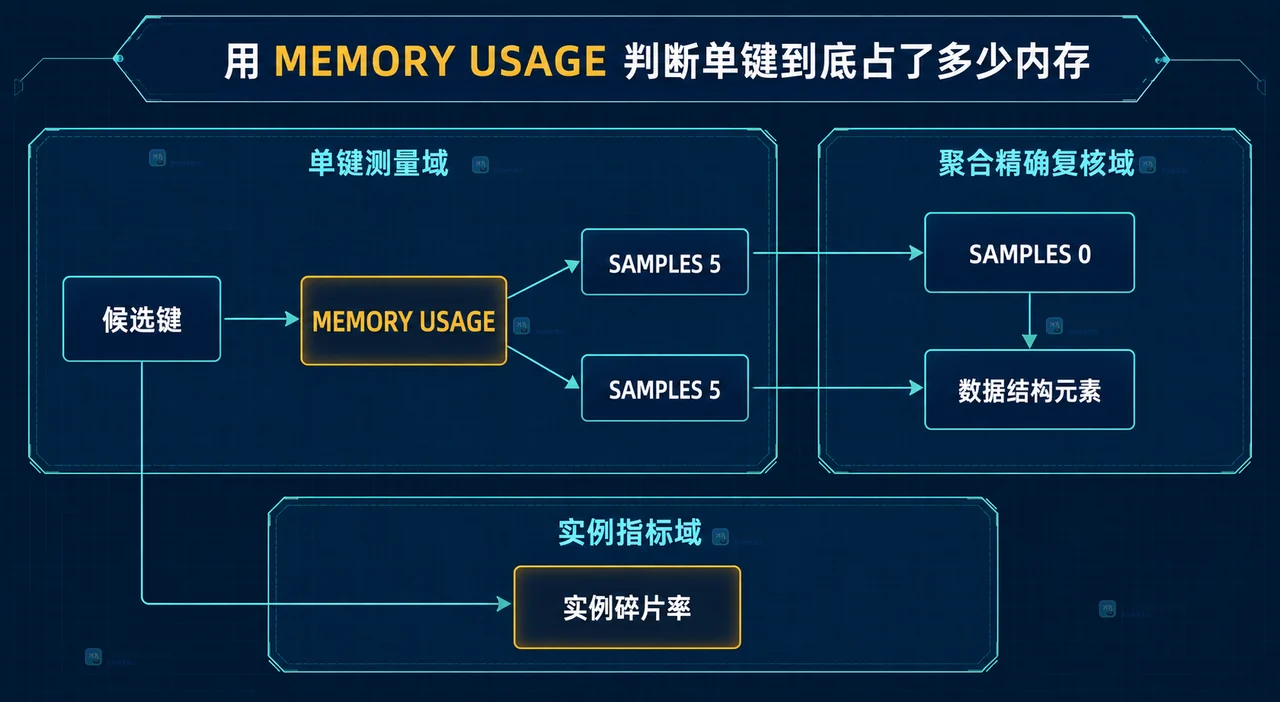 Redis SCAN 将命名空间、游标、匹配模式和类型过滤组织成候选键集合的静态关系图