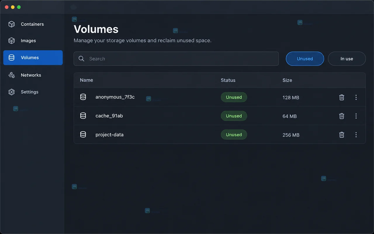 Docker Desktop 怎么删除未被容器使用的匿名卷