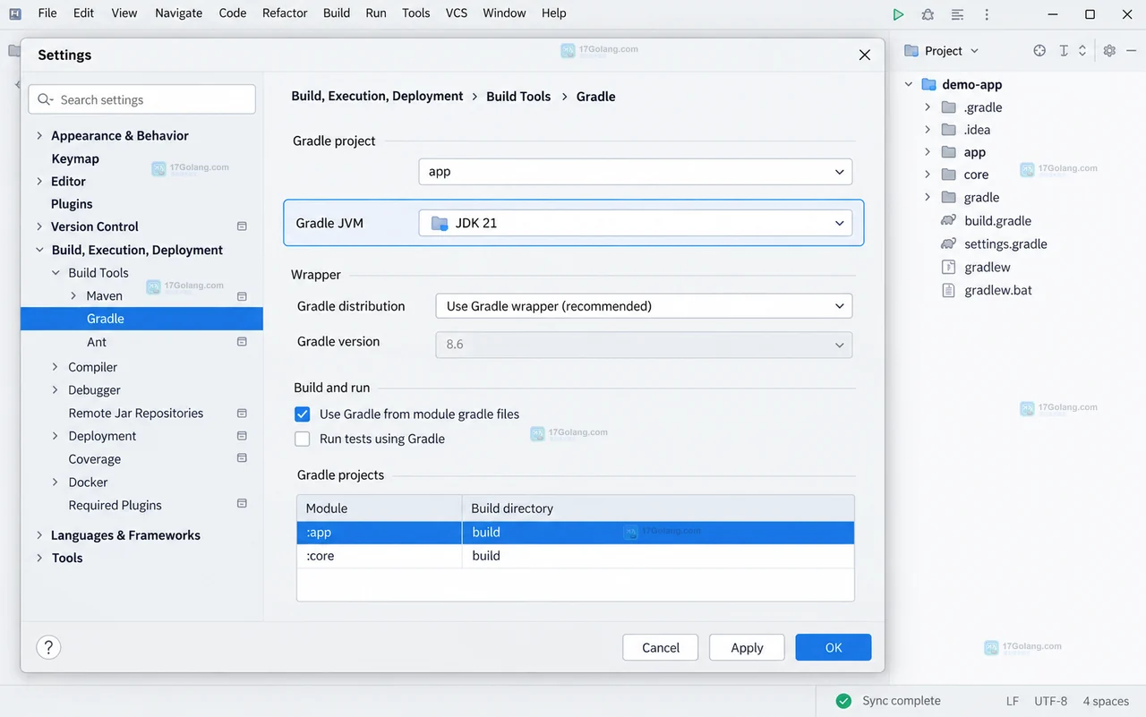 JetBrains IntelliJ IDEA Project Structure 中 SDK 列表与 Project SDK、Module SDK 的原创界面状态图