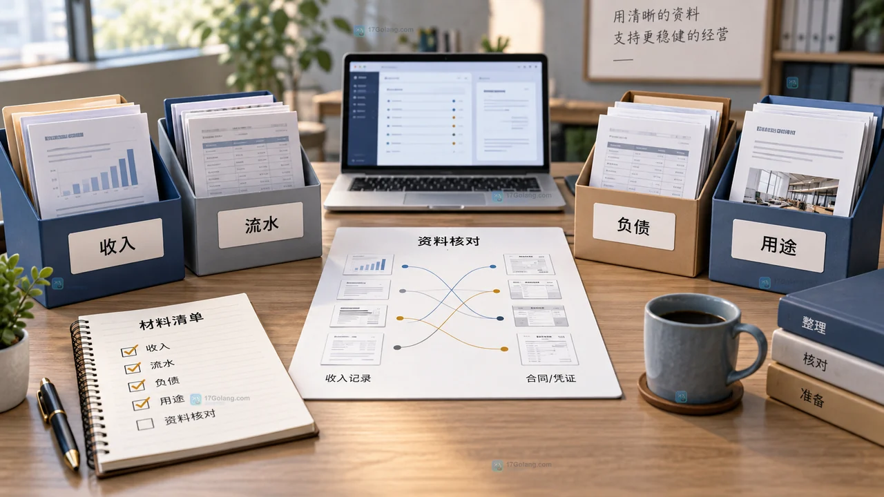 经营贷申请中主营收入、经营现金流、现有融资负债与贷款用途的交叉核对关系图