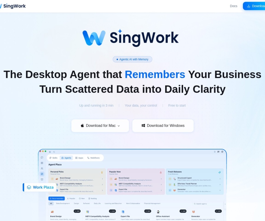 SingClaw评测：会记忆的AI桌面数据智能体，本地安全部署与主动洞察功能详解