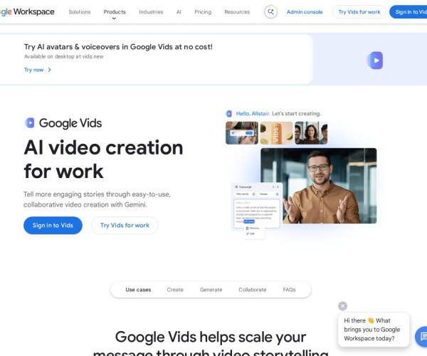 Google Vids：谷歌AI驱动的视频创作工具，提升Workspace协作效率