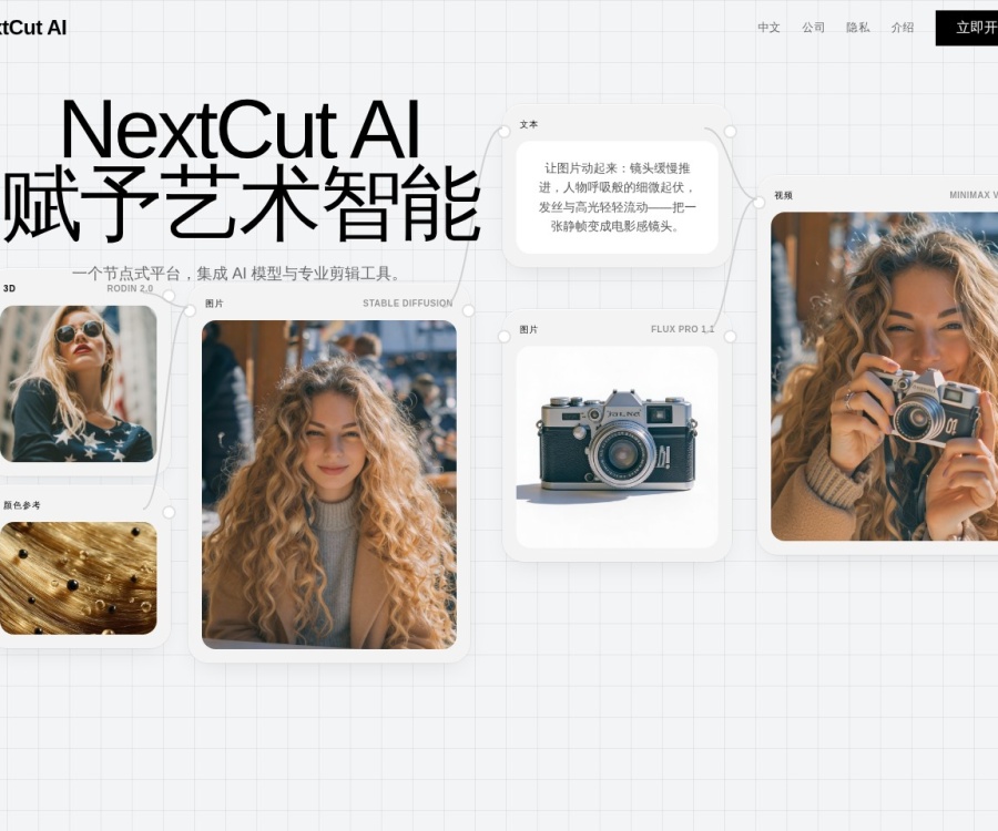 NextCut AI：智能体驱动的视频创作平台，无限画布与工作流剪辑工具