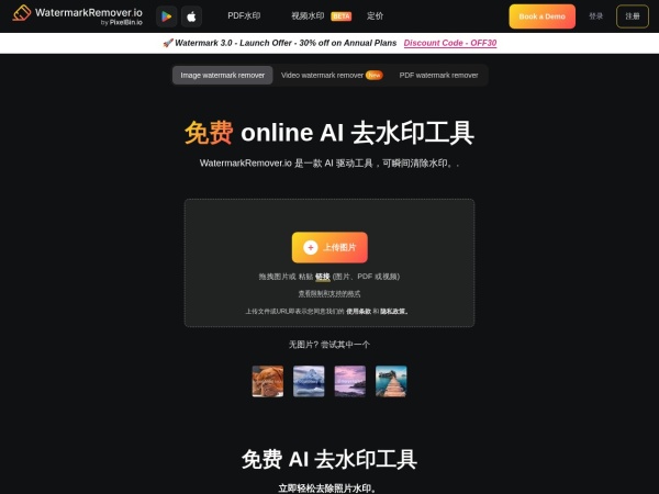 AI在线去水印工具WatermarkRemover：智能识别一键清除图片水印