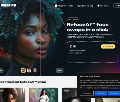 SEO标题Reface AI换脸工具：简单高效，生成逼真换脸内容