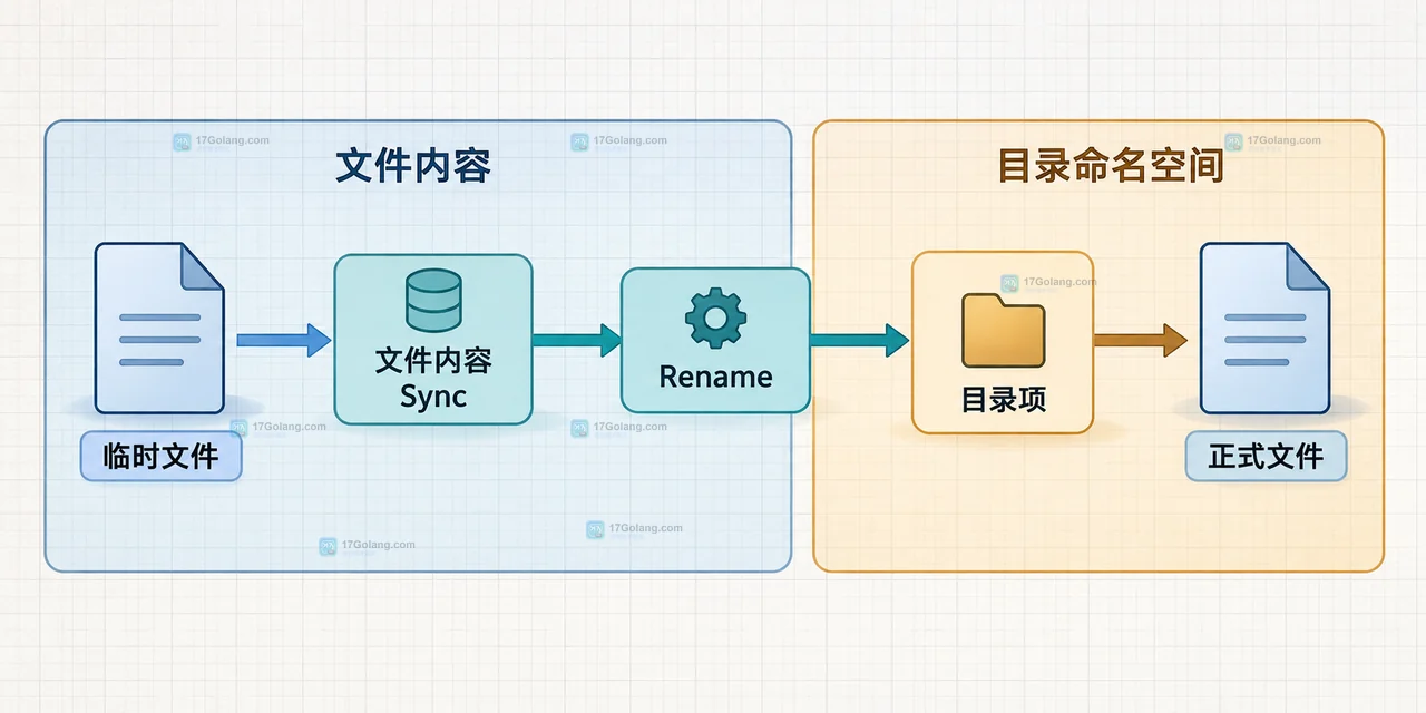 Go os.File.Sync 中 Write、Sync 与稳定存储之间的文件内容边界关系图