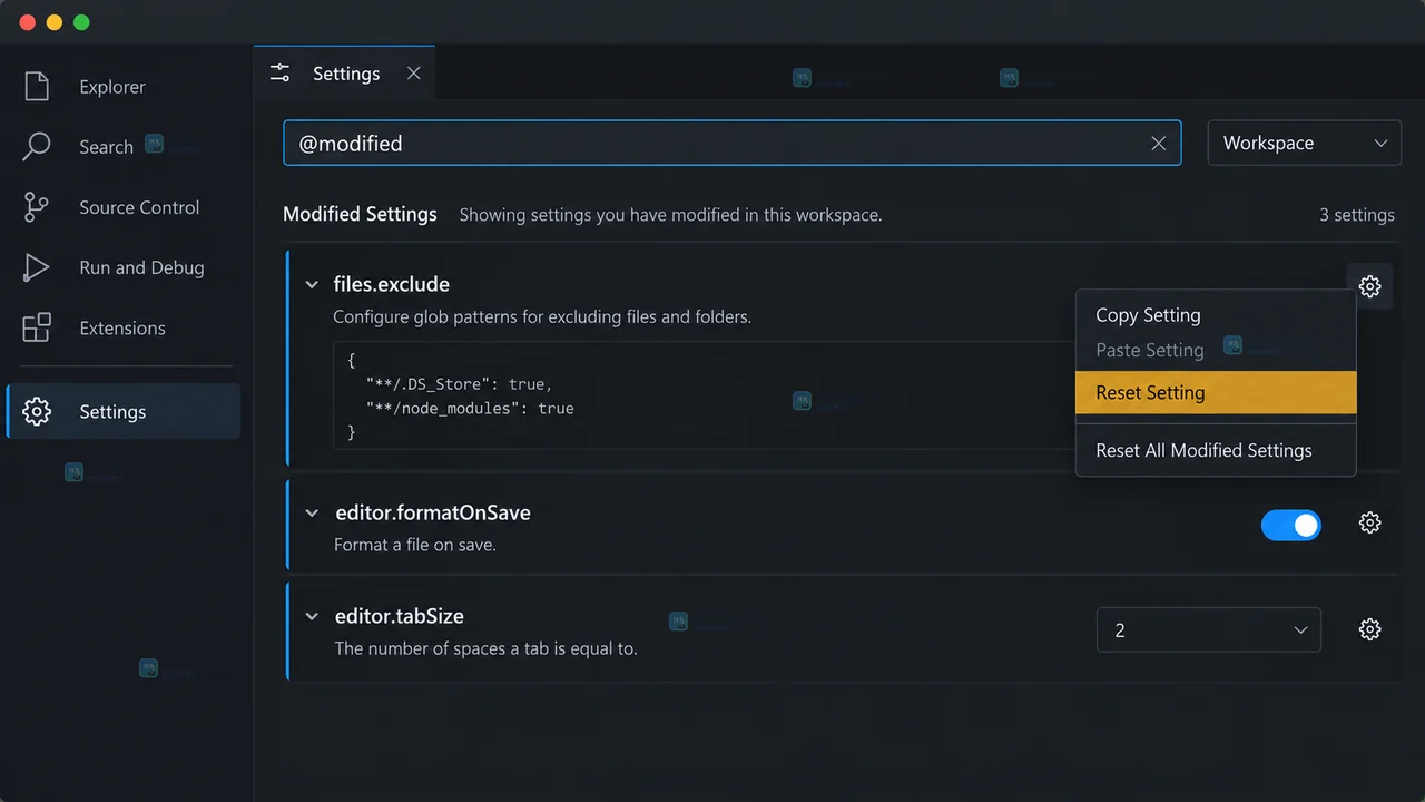 VS Code 工作区设置怎么只影响当前项目