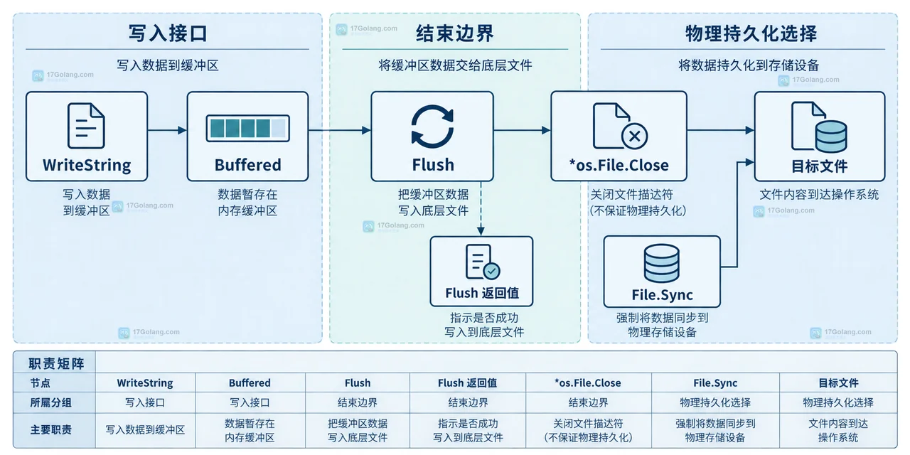 Go bufio.Writer 写文件后为什么必须 Flush