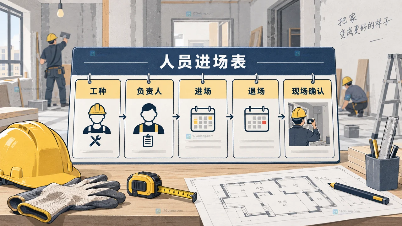 小型装修项目开工前怎么整理施工人员和材料记录