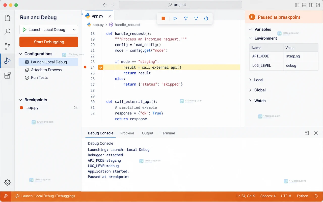 VS Code 调试配置怎么让环境变量只对当前启动生效