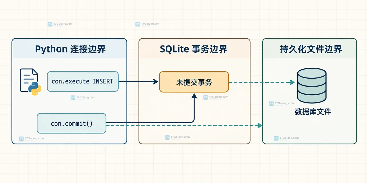 Python sqlite3 事务模式下为什么 execute 后没有自动提交