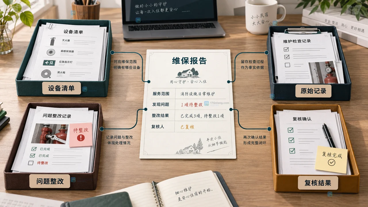 民宿更换消防设备后怎么整理巡检和维保资料