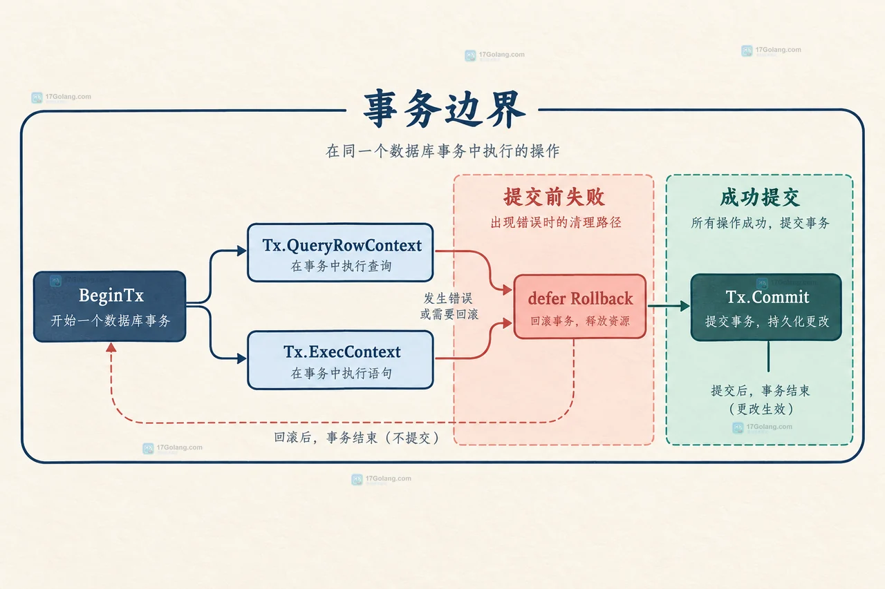 Go database/sql 事务提交失败时怎么保证回滚
