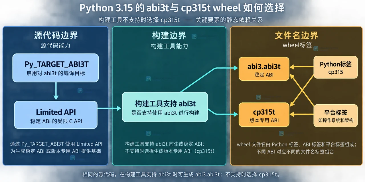 Python 3.15 的 abi3t 与 cp315t wheel 如何选择