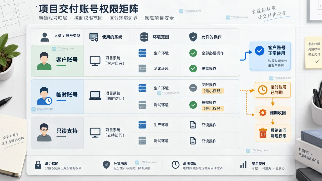 软件服务商交付项目时怎么核对账号权限和验收资料