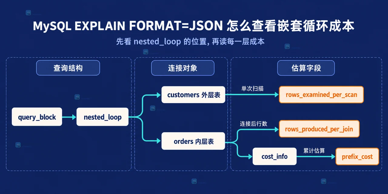 MySQL EXPLAIN FORMAT=JSON 怎么查看嵌套循环成本