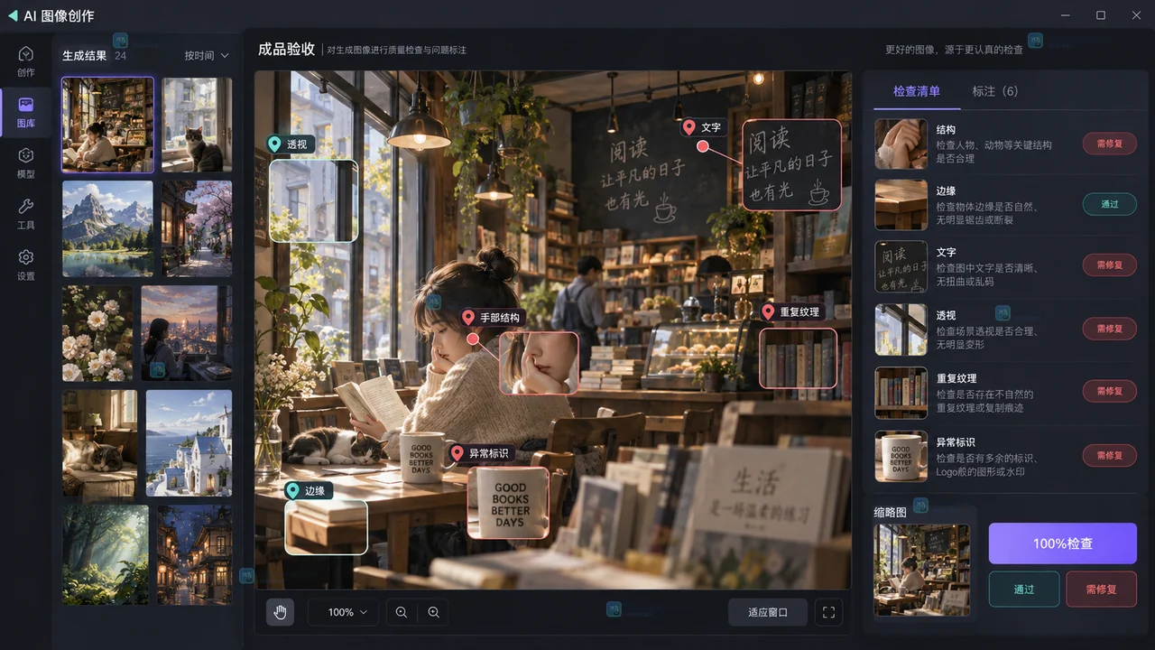 LiblibAI图片导出规格与模型许可交付清单示意