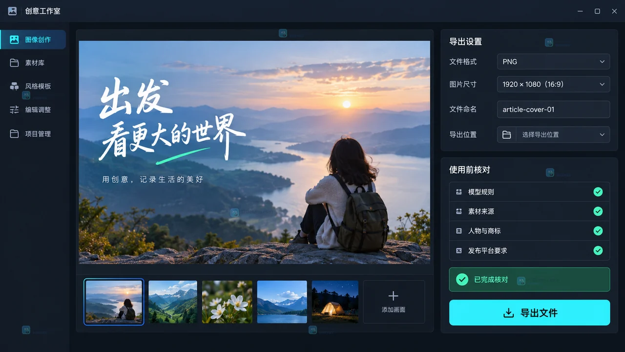 LiblibAI生图结果怎么验收？从主体细节到导出规格逐项检查
