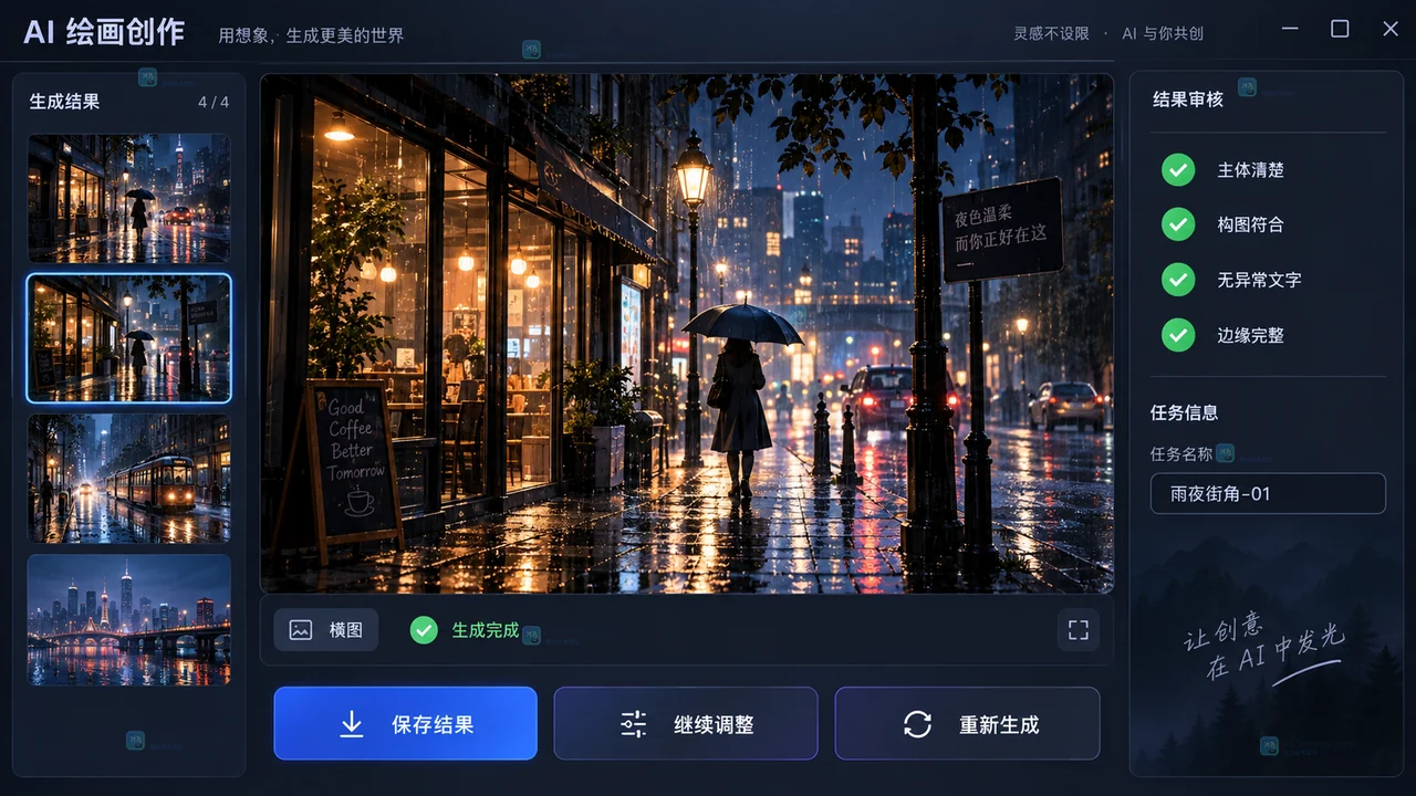 LiblibAI AI绘画新手怎么出第一张图？从选模型到保存结果