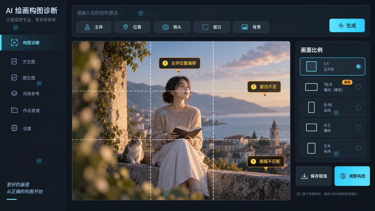 LiblibAI生图构图总是跑偏怎么办？按提示词、画幅、种子和参考图排查