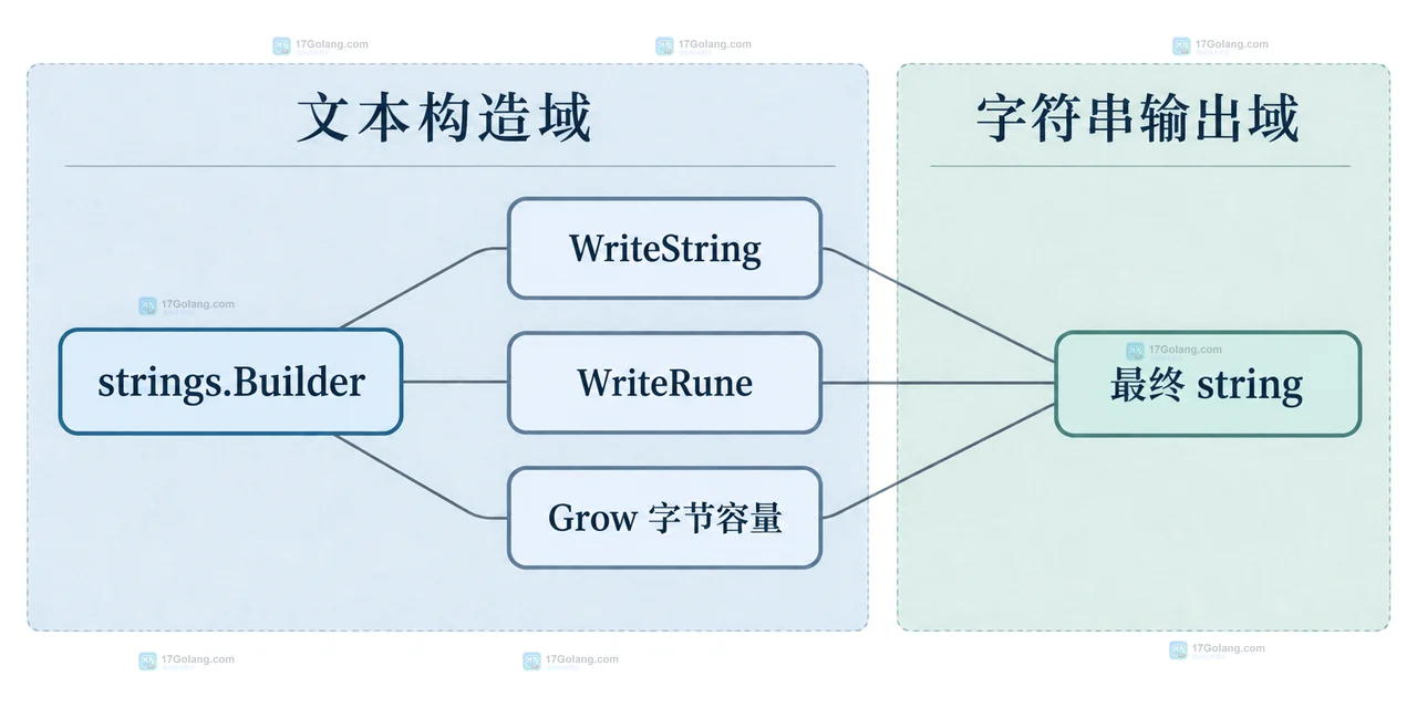 Go strings.Builder Grow Builder 和 bytes.Buffer 选择哪个更合适