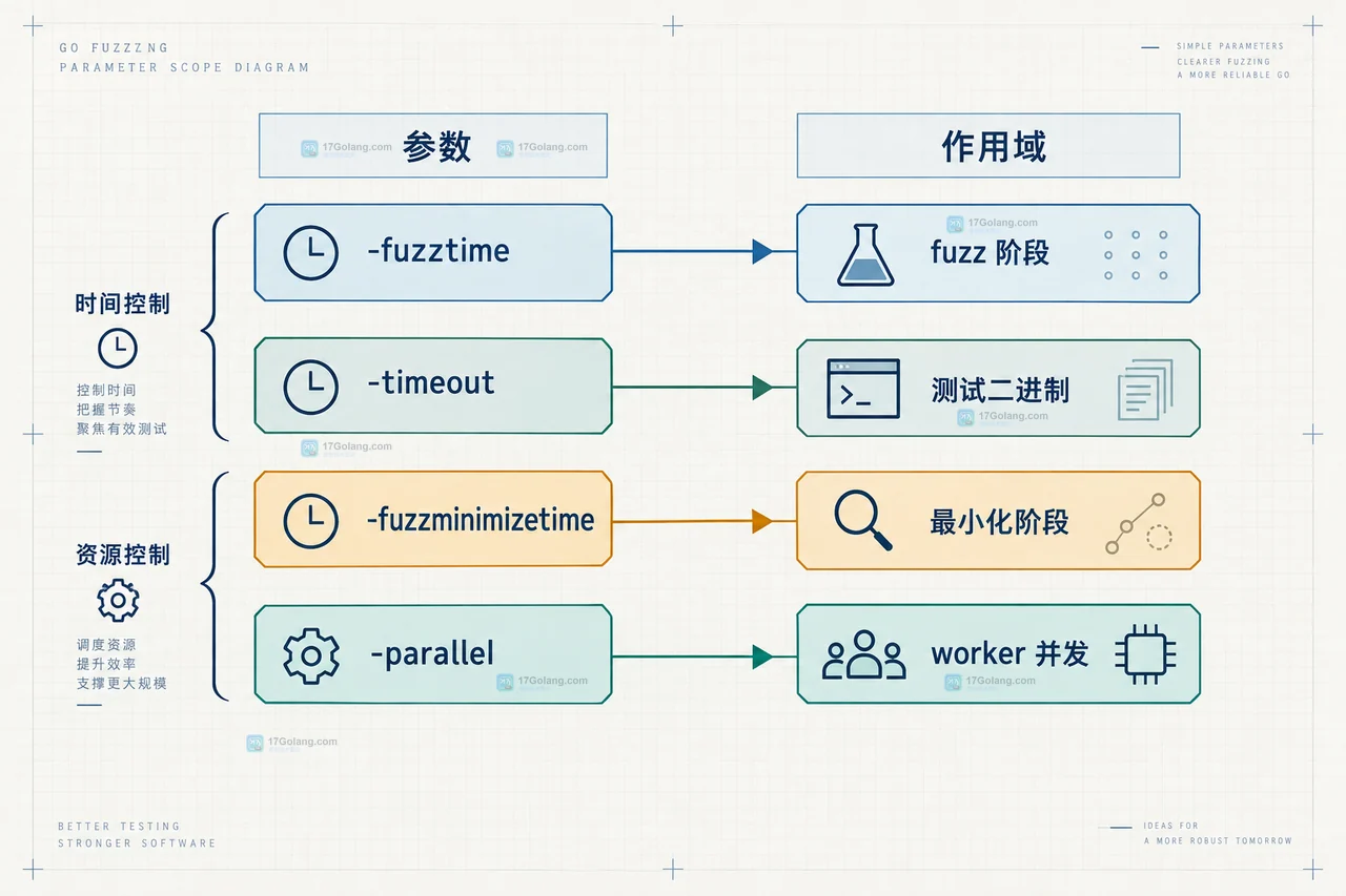 Go testing.F 如何设置模糊测试时间上限