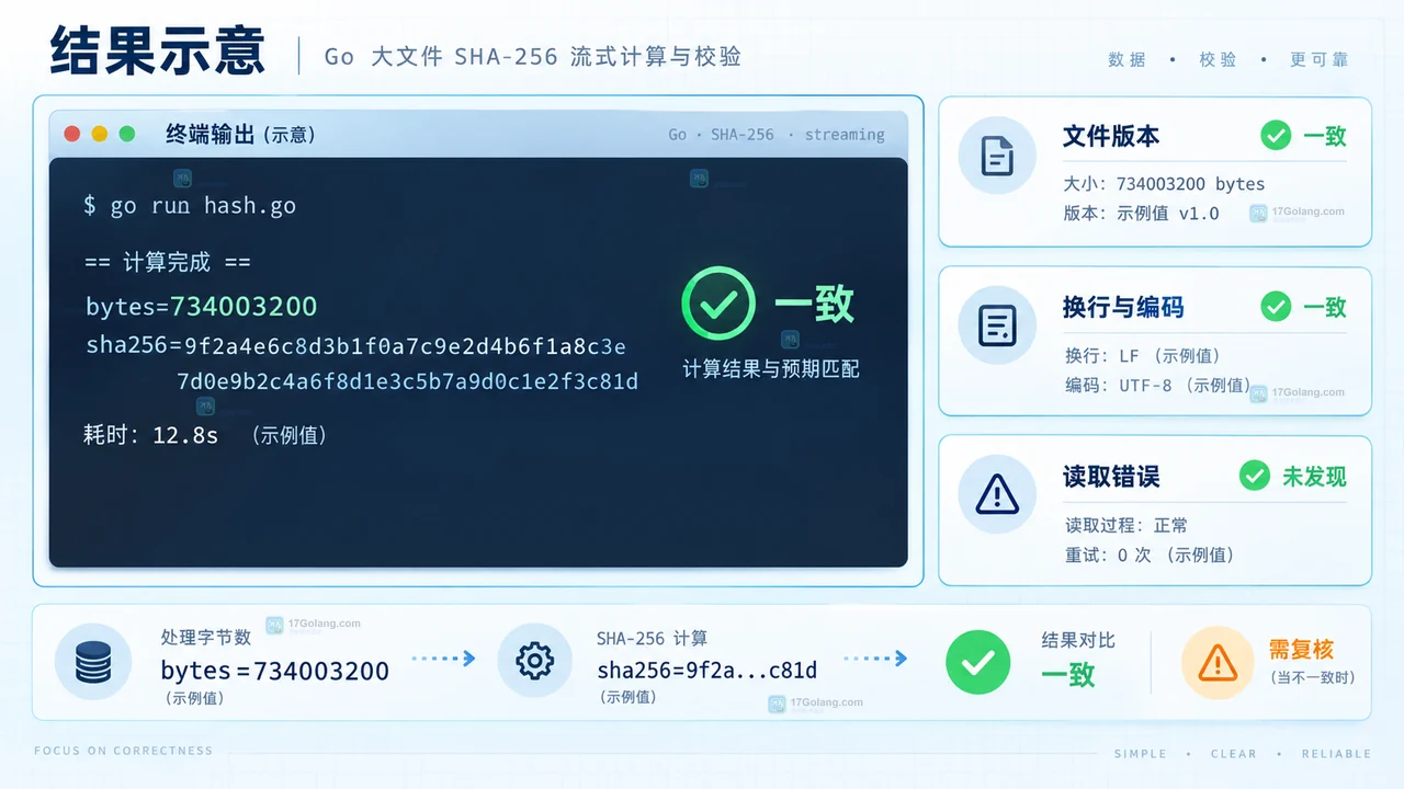 Go crypto/sha256 如何对大文件分块计算摘要