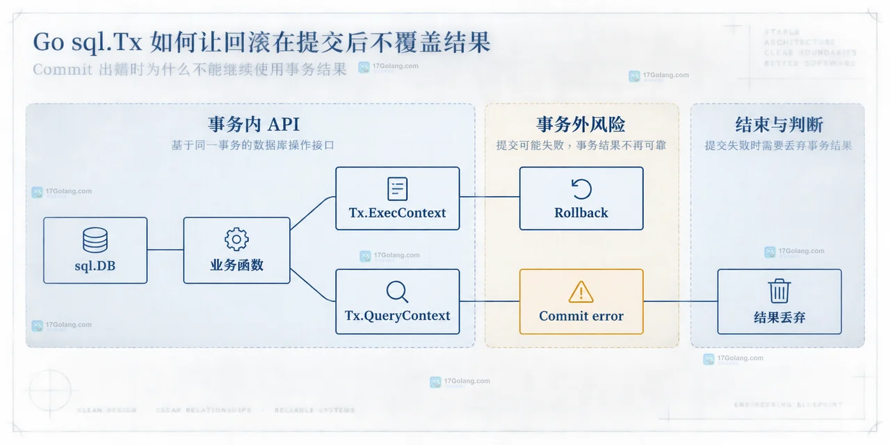 Go sql.Tx 如何让回滚在提交后不覆盖结果