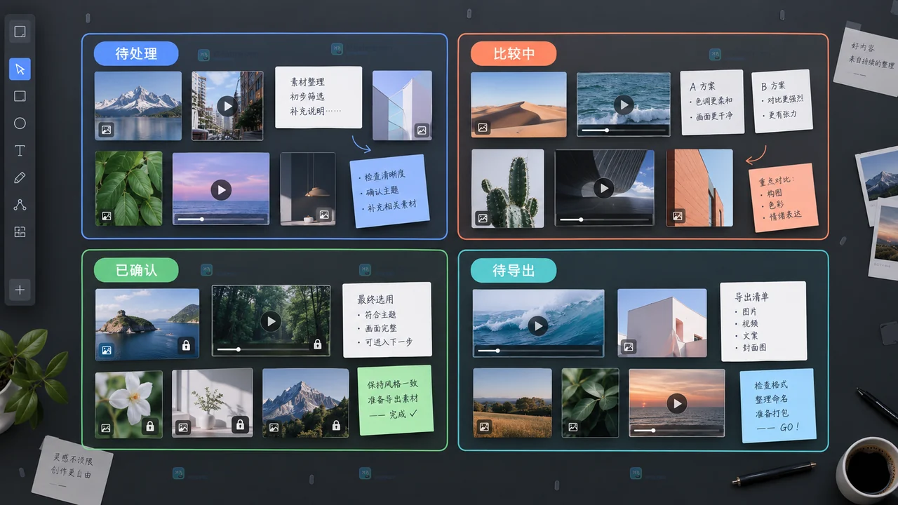 Lovart画布内容太多找不到素材怎么办？Frame、Layer与Mini Map整理方法