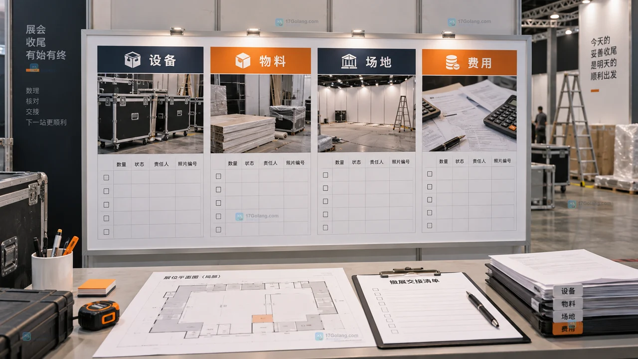 展会撤展后如何核对设备、物料和场地交接清单