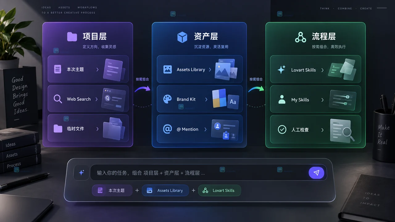 Lovart灵感与技能管理如何提高效率？可复用的操作流程