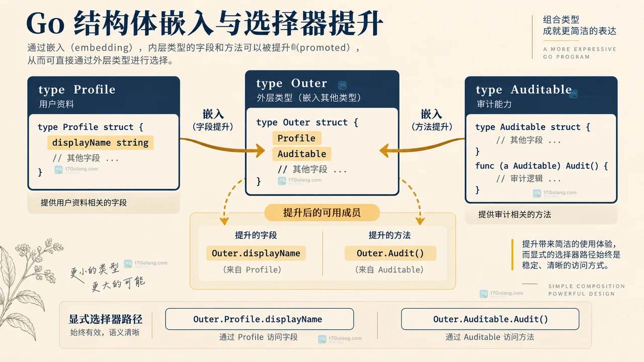 Go embedding 出错时怎么查字段冲突