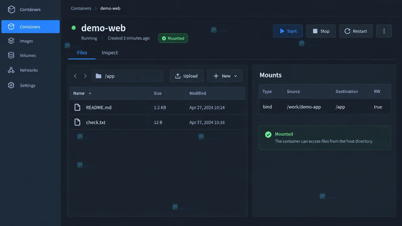 Docker Desktop 挂载检查怎么配置或排查