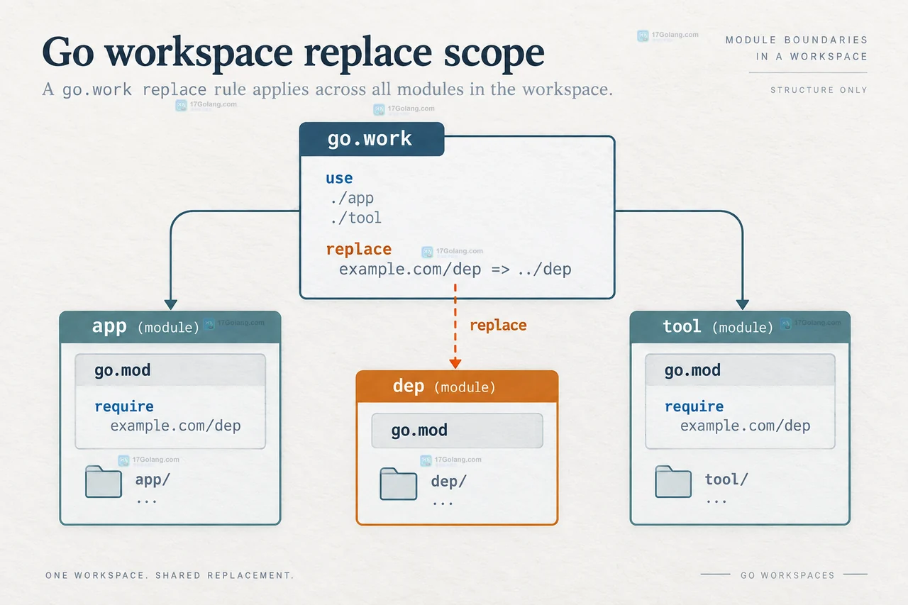 Go workreplace 怎么处理replace 规则