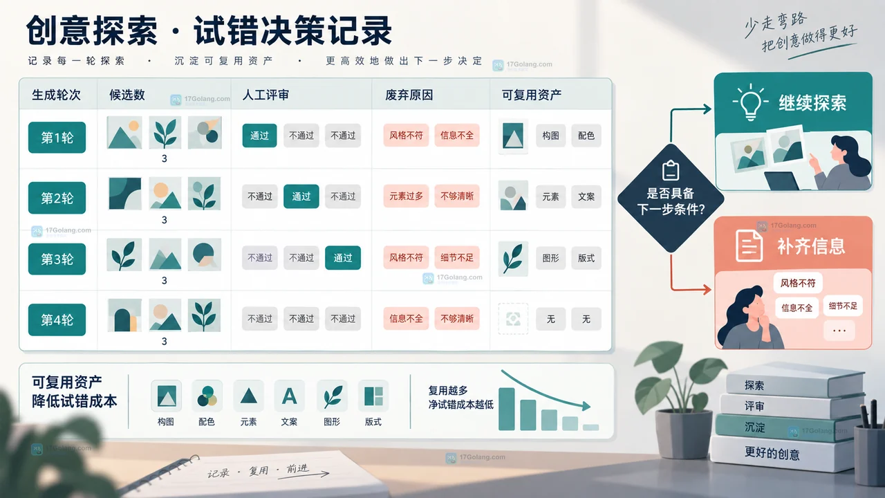 生成试错轮次与人工评审成本记录面板