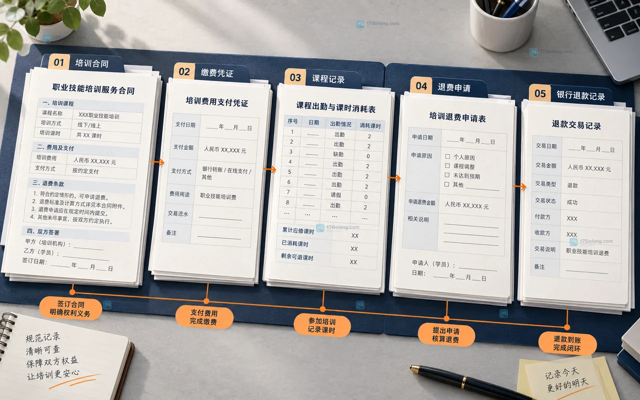 职业培训机构做学员退费时如何留存合同和付款凭证